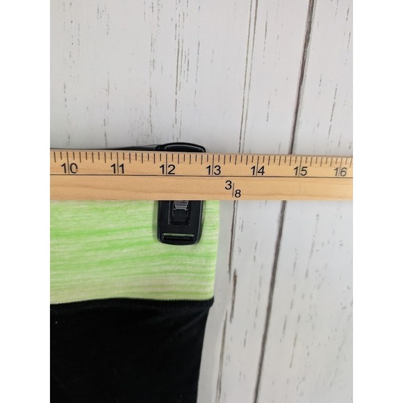 Victoria's Secret Love Pink Yoga Size XS Black And Green Crop Active Leggings - Picture 4 of 7